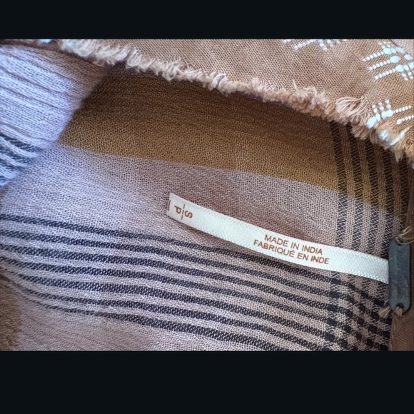 FREE PEOPLE No Stress Midi Dress Plaid Mixed Print Sz Sm - Picture 8 of 8